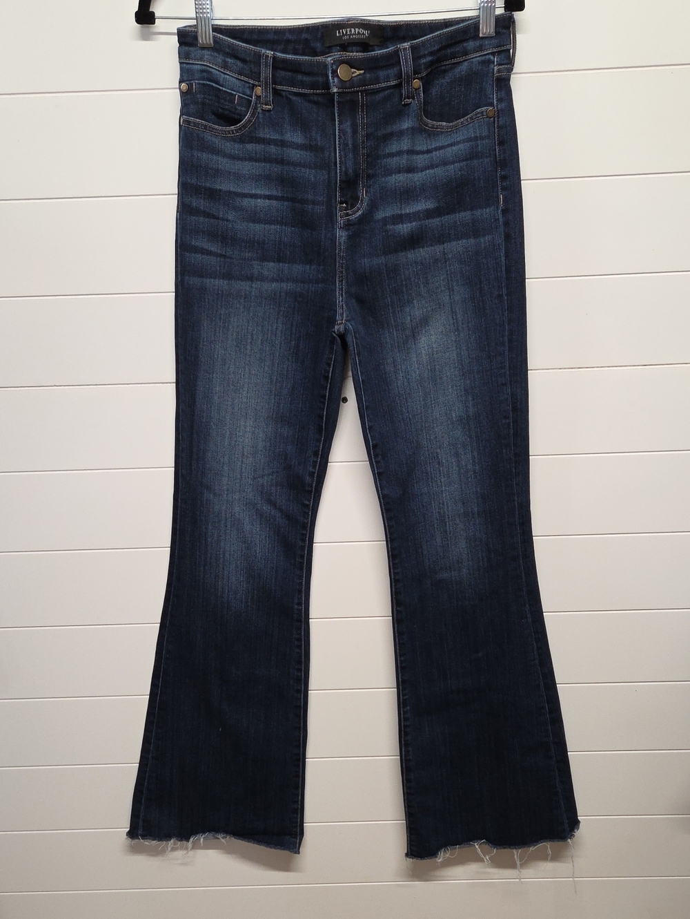 Liverpool Flare Jeans Size 6 Raw Hem